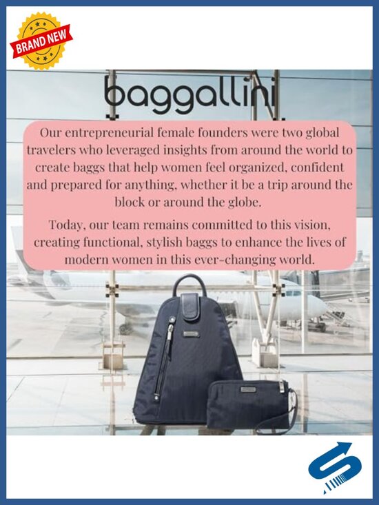Convertible Backpack Sling Bag with RFID Wristlet - Lightweight Nylon Travel main image 5